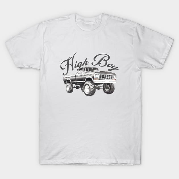 Ford Truck Vintage Highboy Design Sketch T-Shirt by Kid Relic